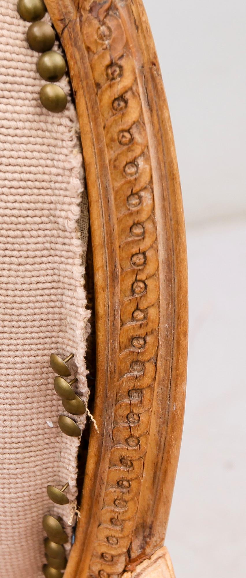 KARMSTOL, Frankrike, Louis XVI-stil, 1800/1900-tal.