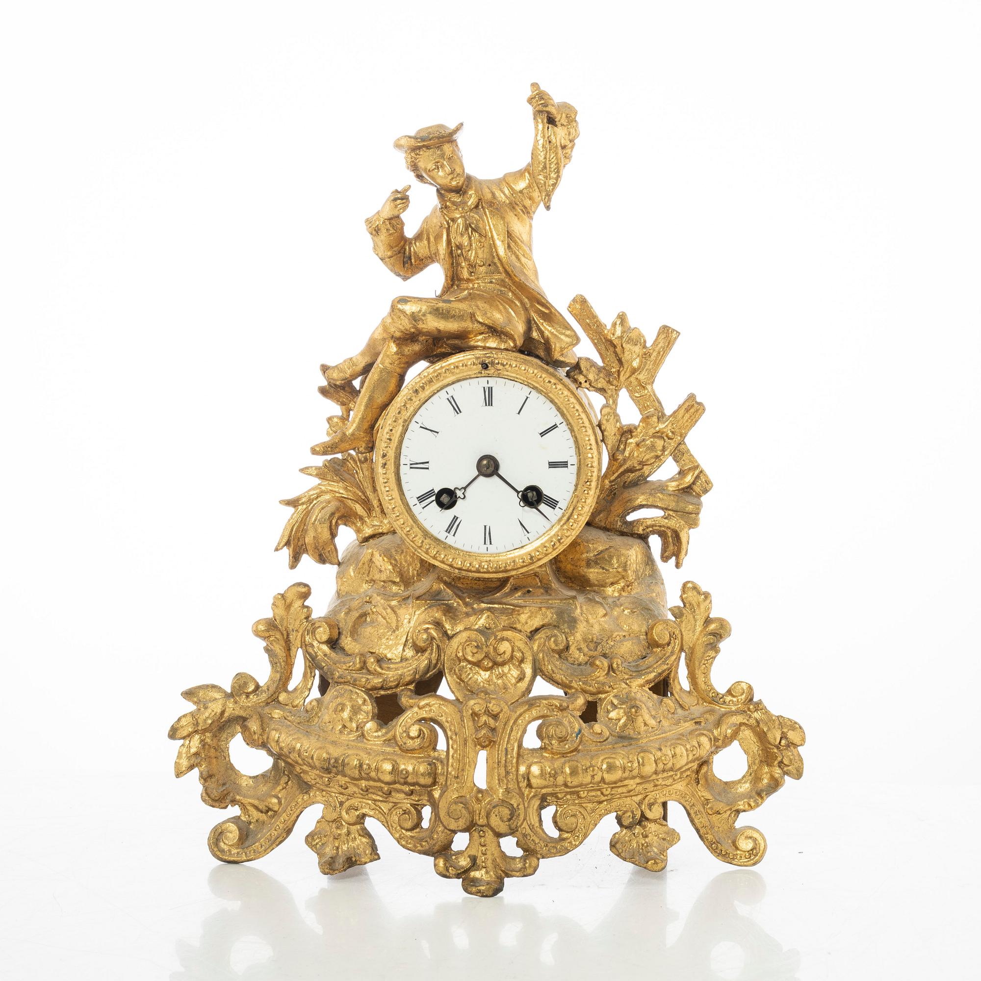 A mantel clock, France, around 1900.