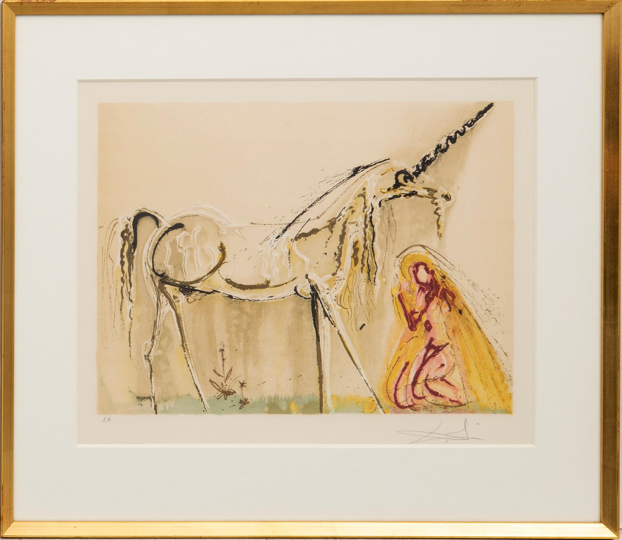 Salvador Dalí,  lithograph signed and numbered EA.