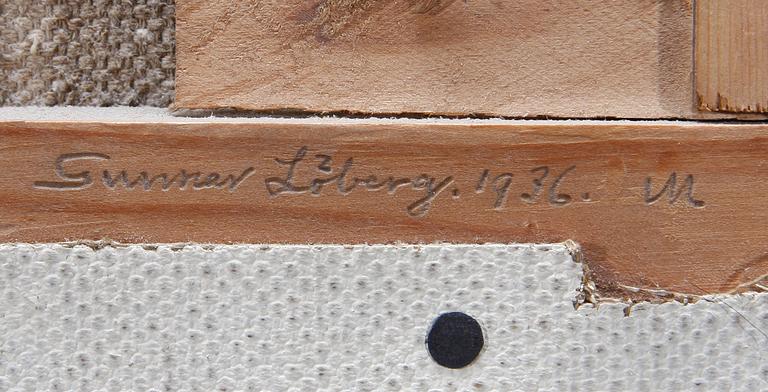 GUNNAR LÖBERG, olja på duk. Sign o dat 1936 a tergo.
