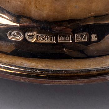 KAFFEKANNA, SOCKERSKÅL OCH MJÖLKKANNA, silver, Kultakeskus, Tavastehus 1971, vikt 804 g.