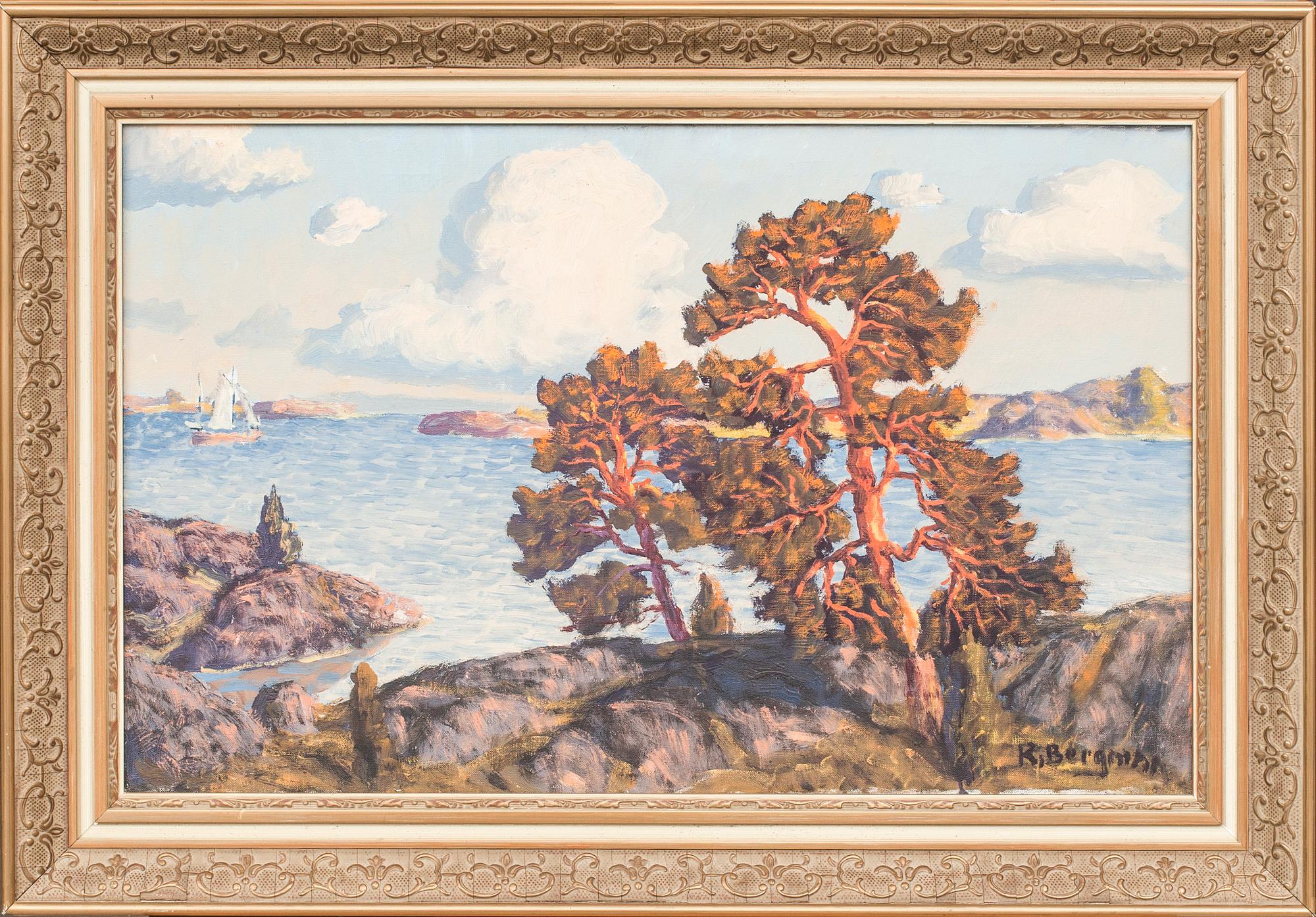 Karl Bergman, olja på duk. Signerad.