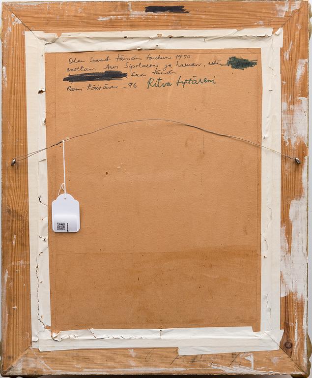 INA SJÖSTRÖM, öljy levylle, signeerattu.