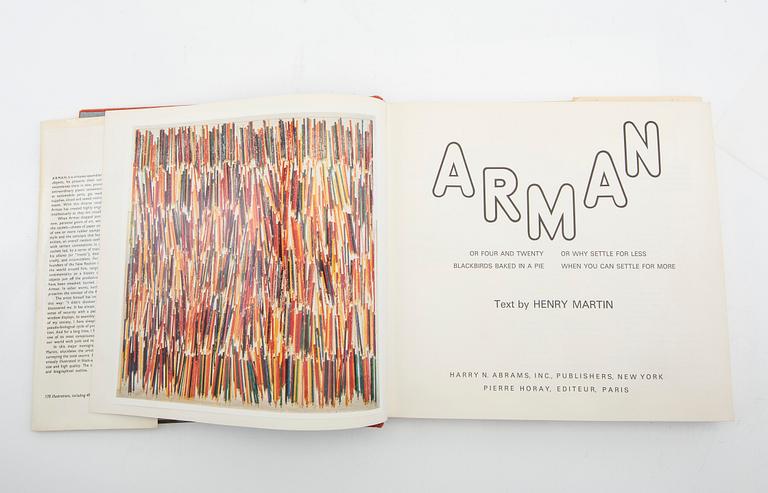 Art books 6 pcs; 3 x Arman, 2 x Wunderlich, 1 x Cesar (signed).