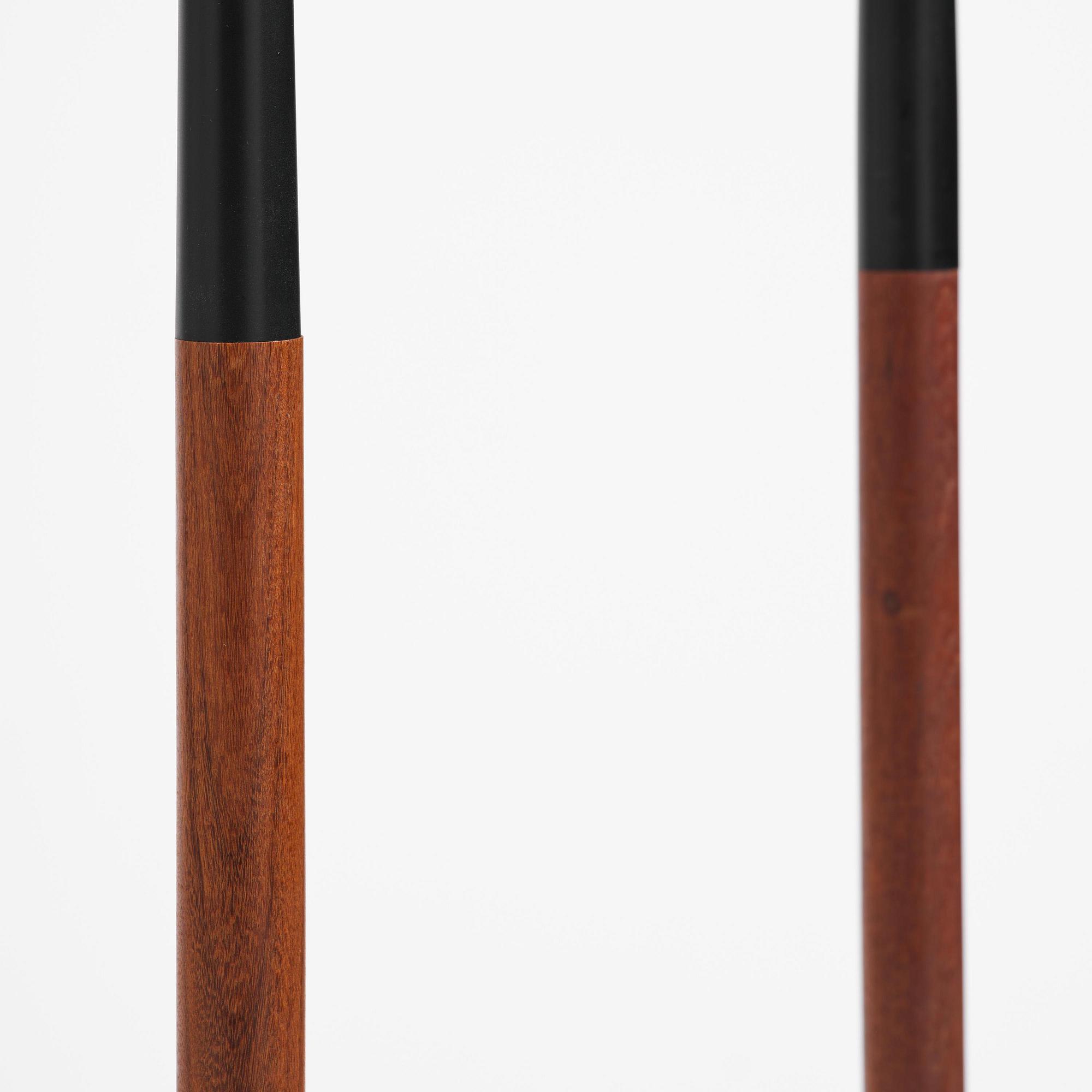 Scandinavian Modern, a pair of floor lamps, Denmark, 1950s–60s.