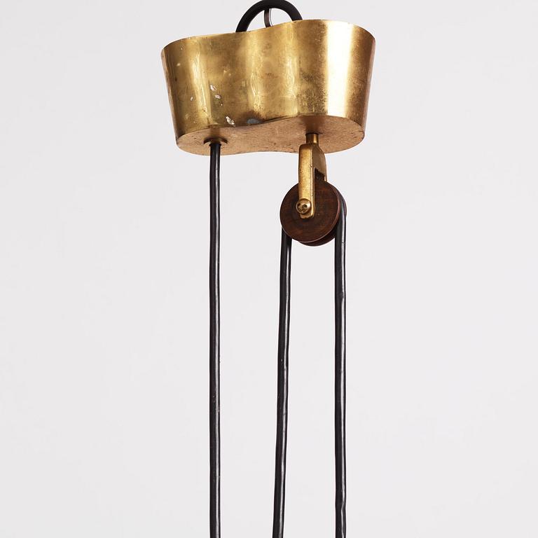 Carl-Axel Acking, a rare ceiling lamp model "1164", Bröderna Malmströms Metallvarufabrik, Malmö, 1940-50s.