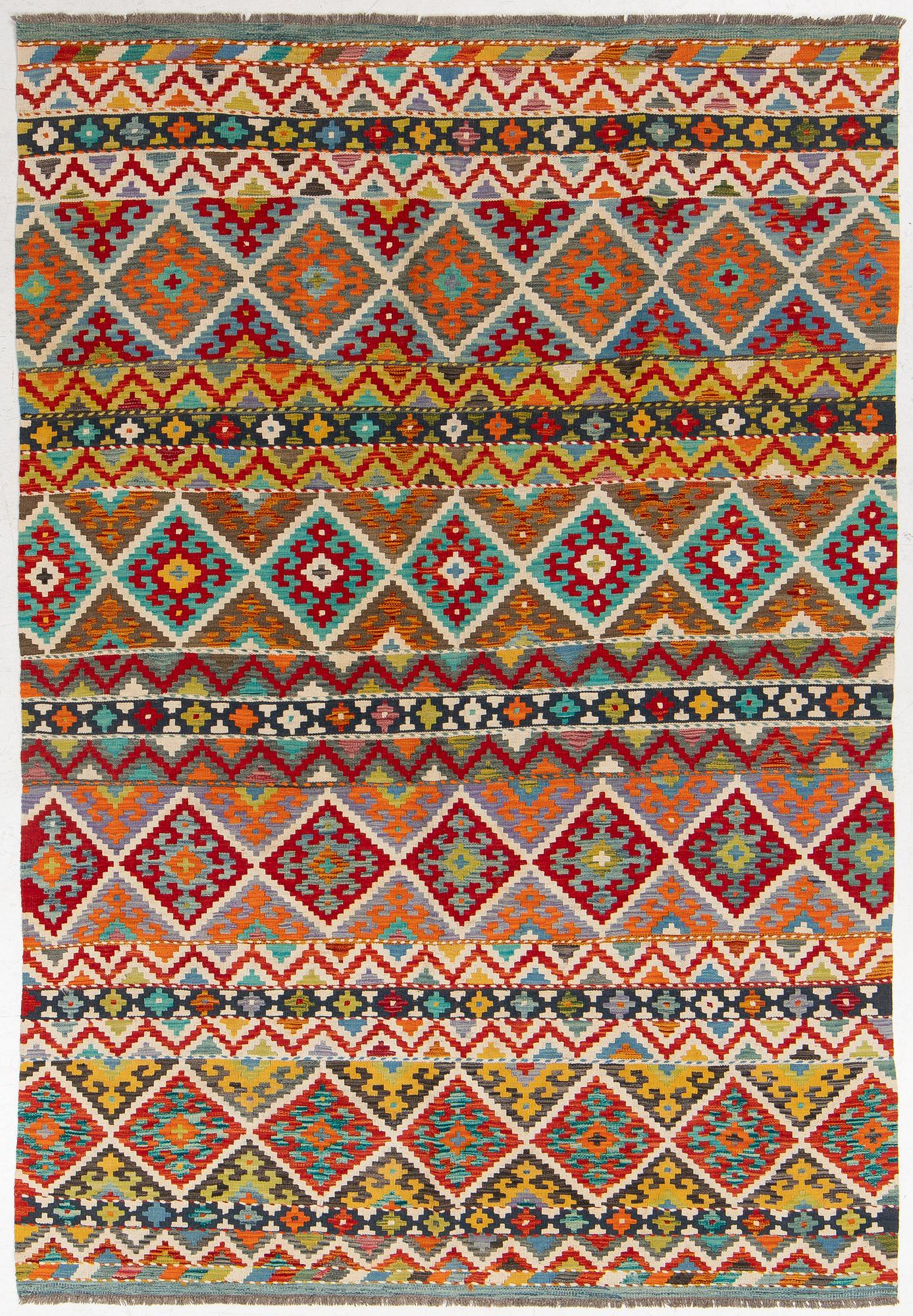 Rug, Kelim, approx. 261 x 182 cm.