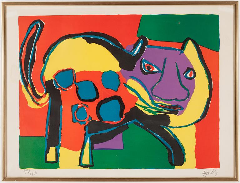 KAREL APPEL, färglitografi, signerad och numrerad 74/110.