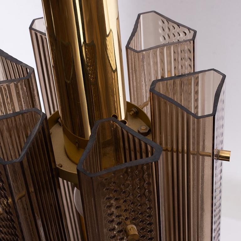 A pair of ceiling lamps, probably Glashütte Limburg, Germany, 1970s.