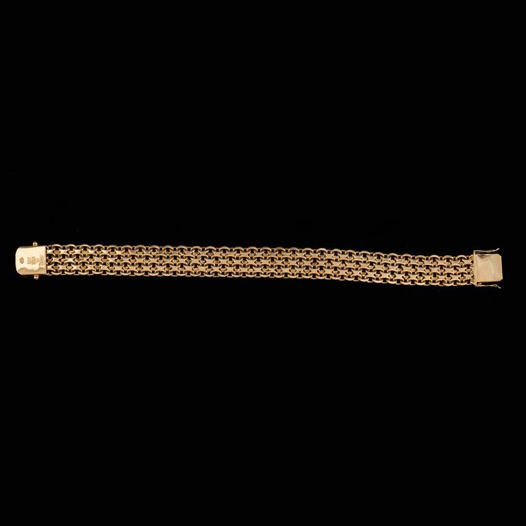 ARMBAND, 18k guld. Vikt ca 48 gram.
