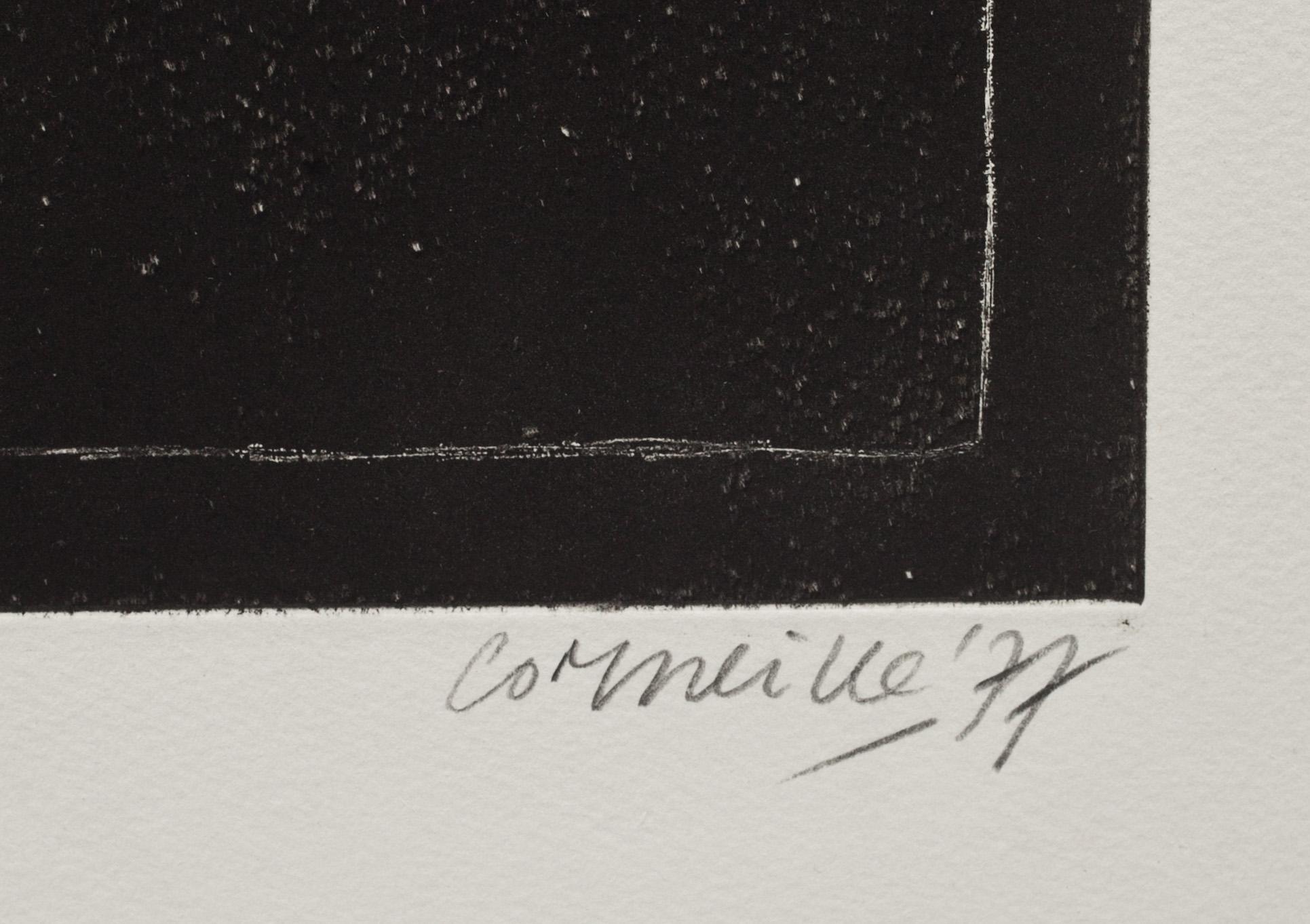 BEVERLOO CORNEILLE, färgetsning, signerad och daterad 77, E.A.