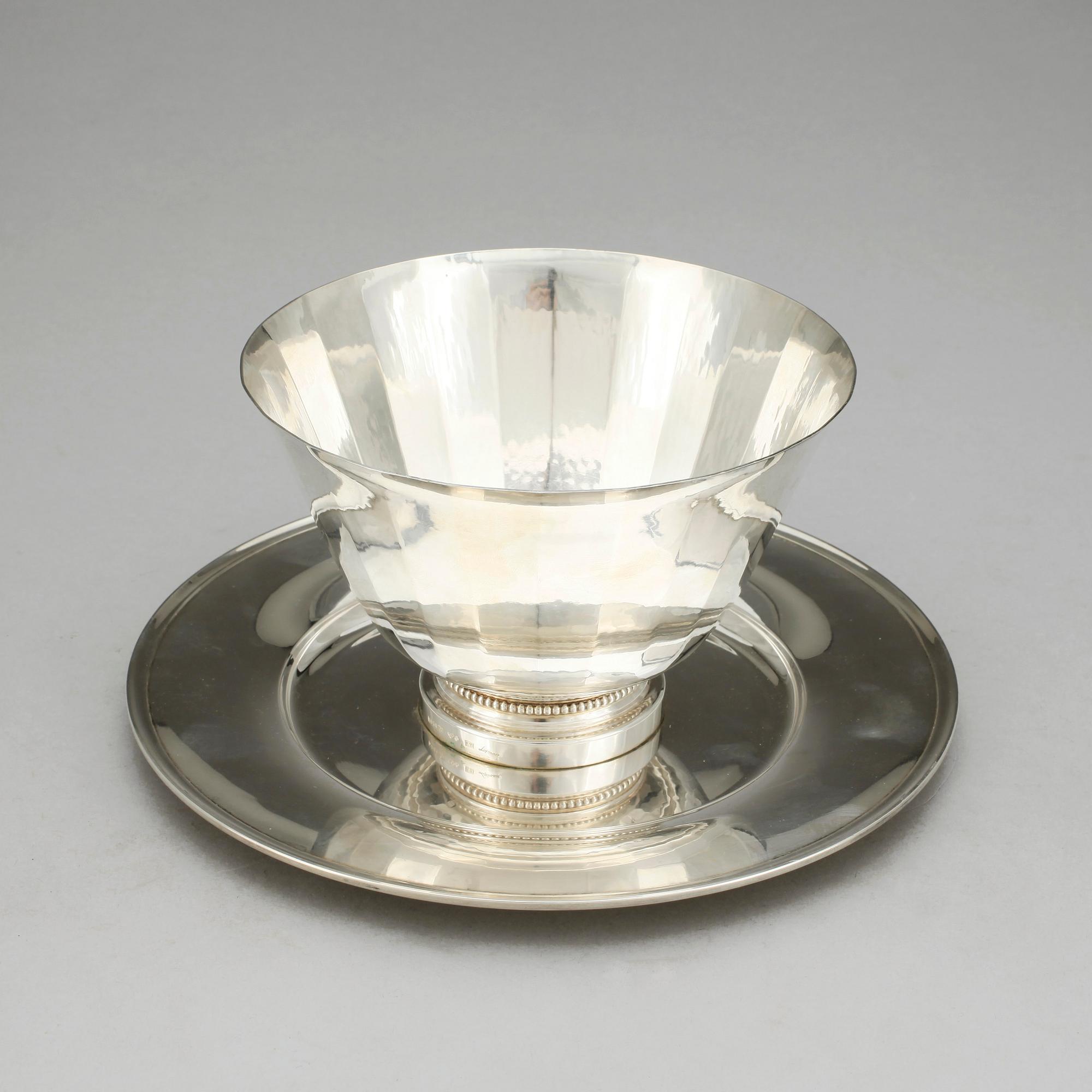 SÅSSKÅL, silver, Erik Löfman GAB 1974. Tot vikt ca 428g.