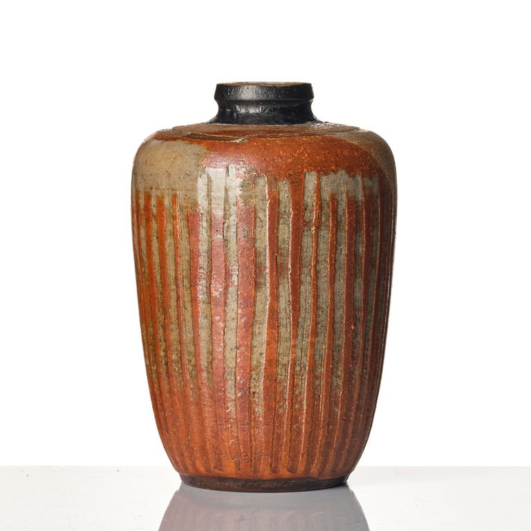 Anders Bruno Liljefors, a stoneware vase, Gustavsberg studio, Sweden 1940s-50s.