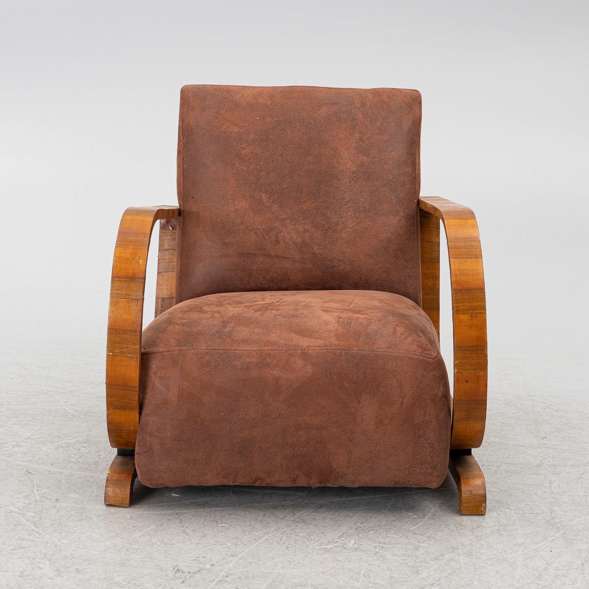 Fåtölj, art deco, 1900-talets mitt.