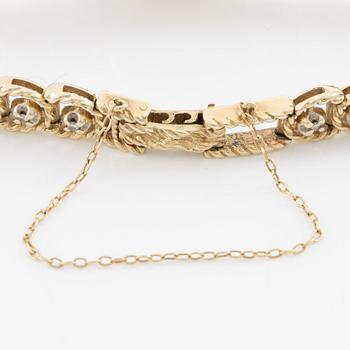 Wristwatch, Andre Pailet, 14K gold with brilliant-cut diamonds.