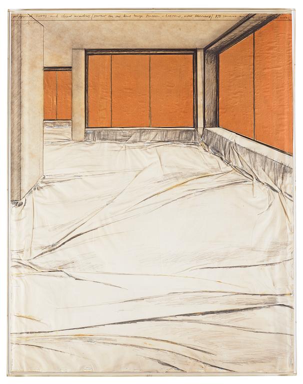 Christo & Jeanne-Claude, "Wrapped Floors and Closed Windows (Project for the Hans Lange Museum, Krefeld, West Germany)".