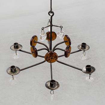 ERIK HÖGLUND, an iron and glass chandelier.
