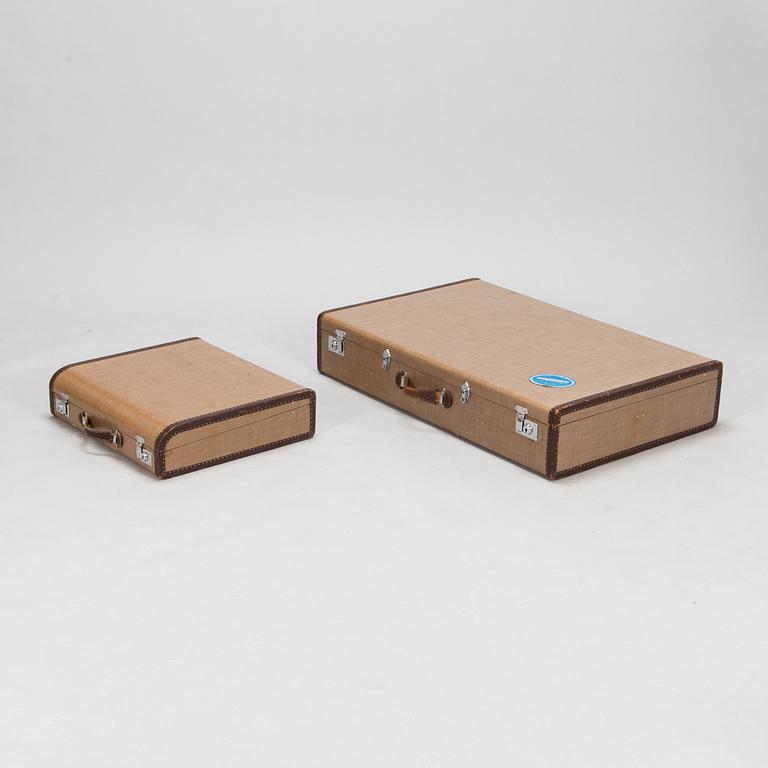 Resväskor, 2 st, Karl Baisch Autokofferfabrik, Tyskland, 1950-tal.