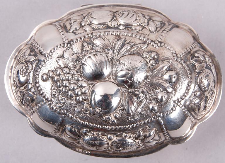 SKRIN, silver, barockstil, svenska importstämplar. 1900-tal.