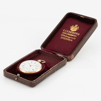 Pocket watch, 14K gold, key-wind, 44 mm.