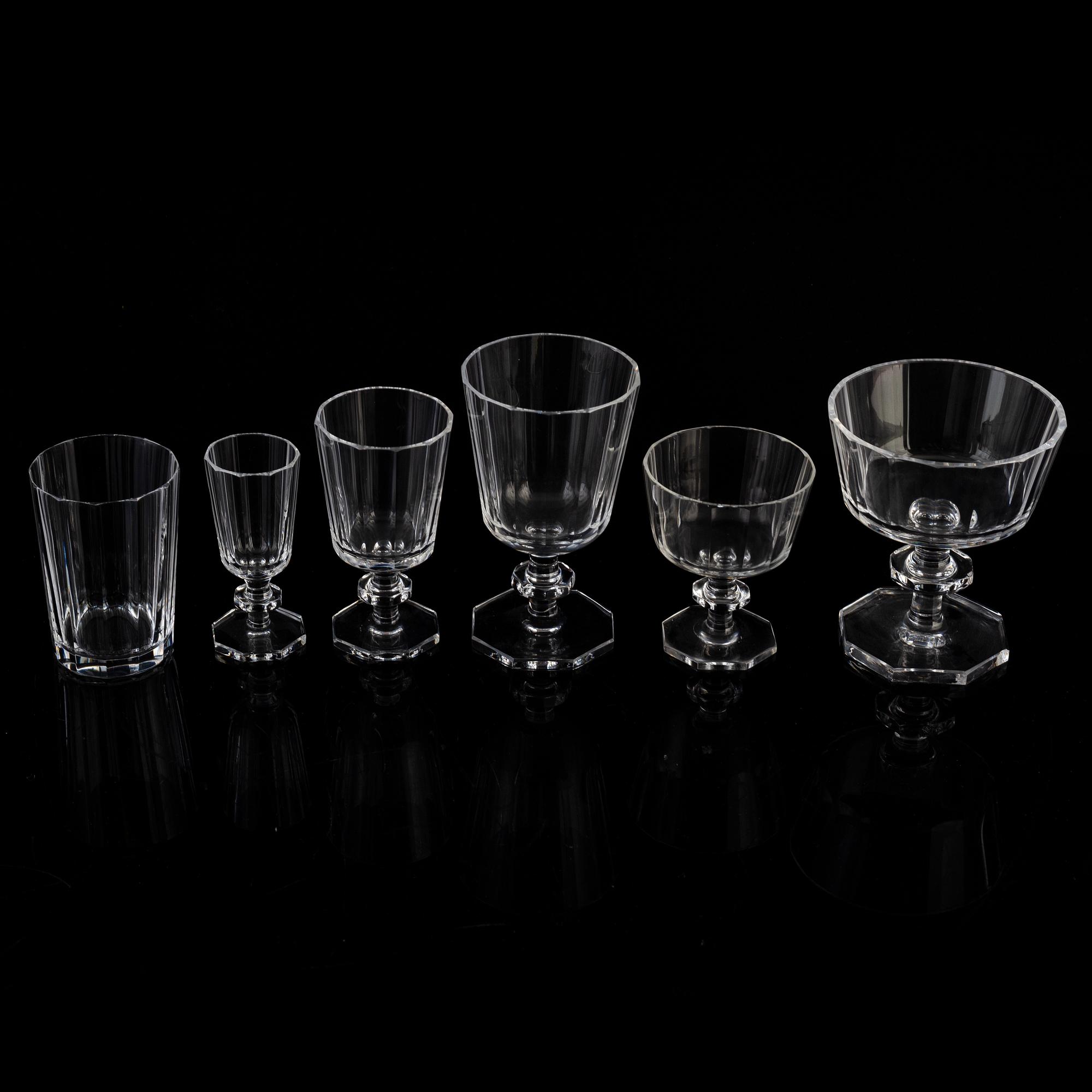 ELIS BERGH, glasservis, 60 delar, glas, "Karlberg", Kosta.