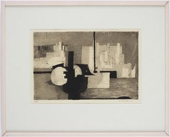 Philip von Schantz, etching. Signed and dated -58. Numbered 7/20.