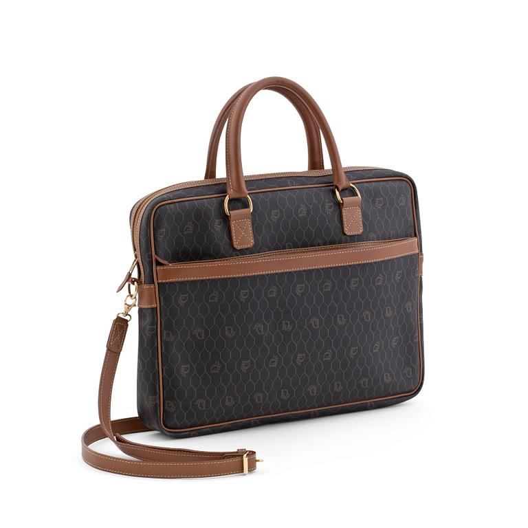 CHRISTIAN DIOR, a brown bag briefcase.