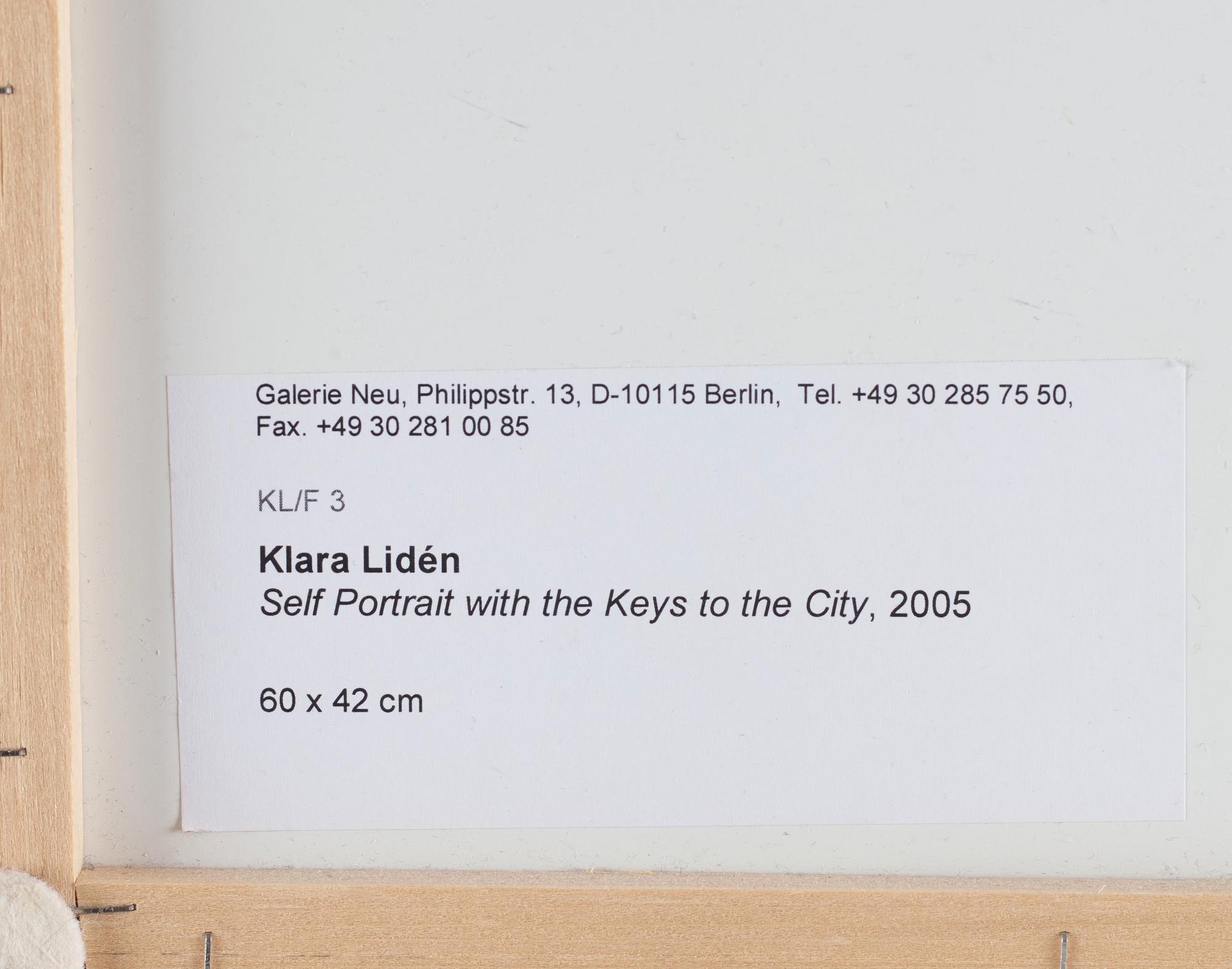 Klara Lidén, 'Self Portrait with the Keys to the City', 2005.