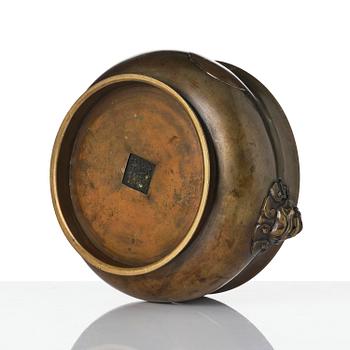 A bronze censer, Qing dynasty, 19th century with a Xuande mark.