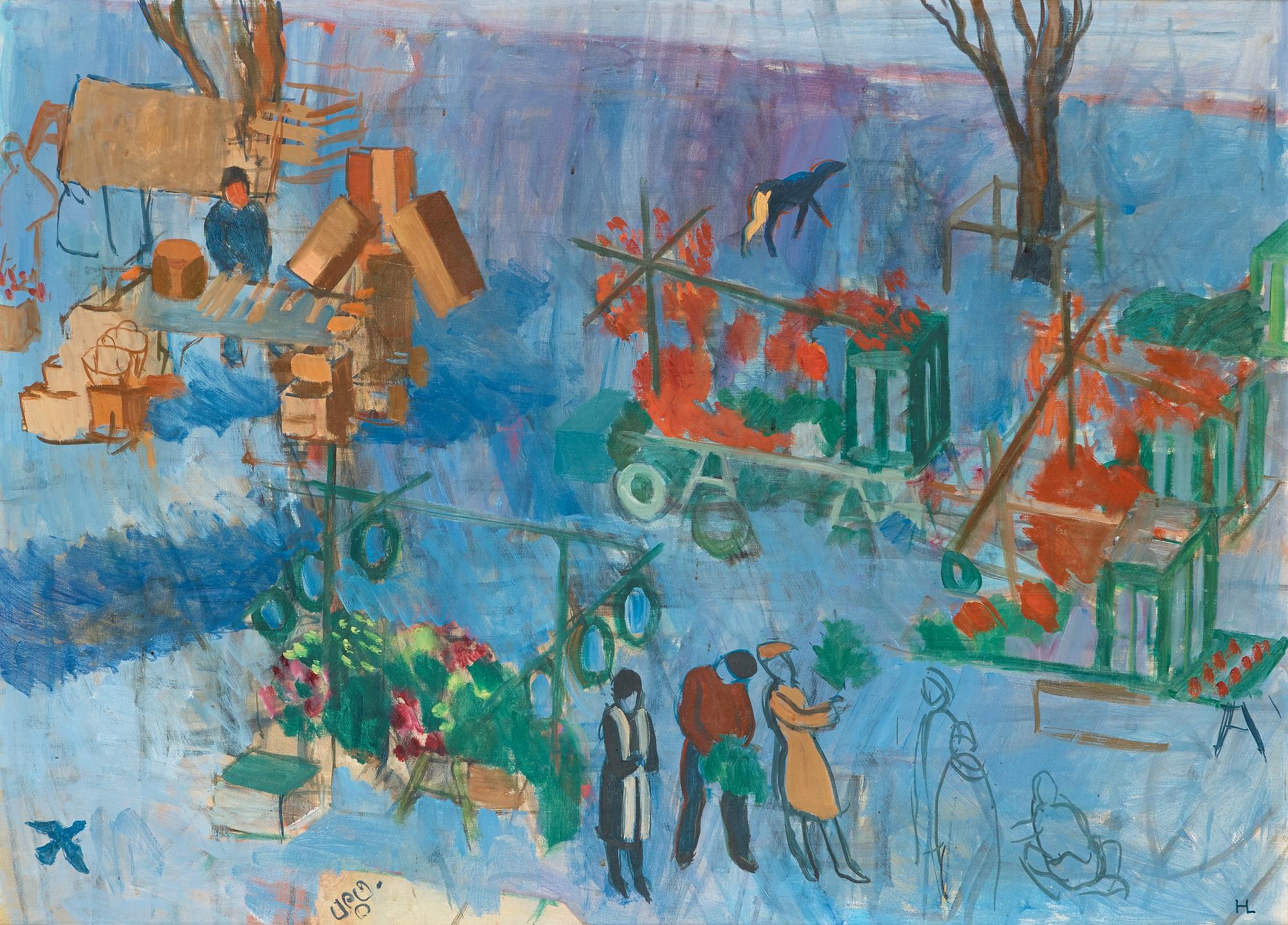 Hilding Linnqvist, HILDING LINNQVIST, oil on canvas, Signed HL. Executed in the 1930s.