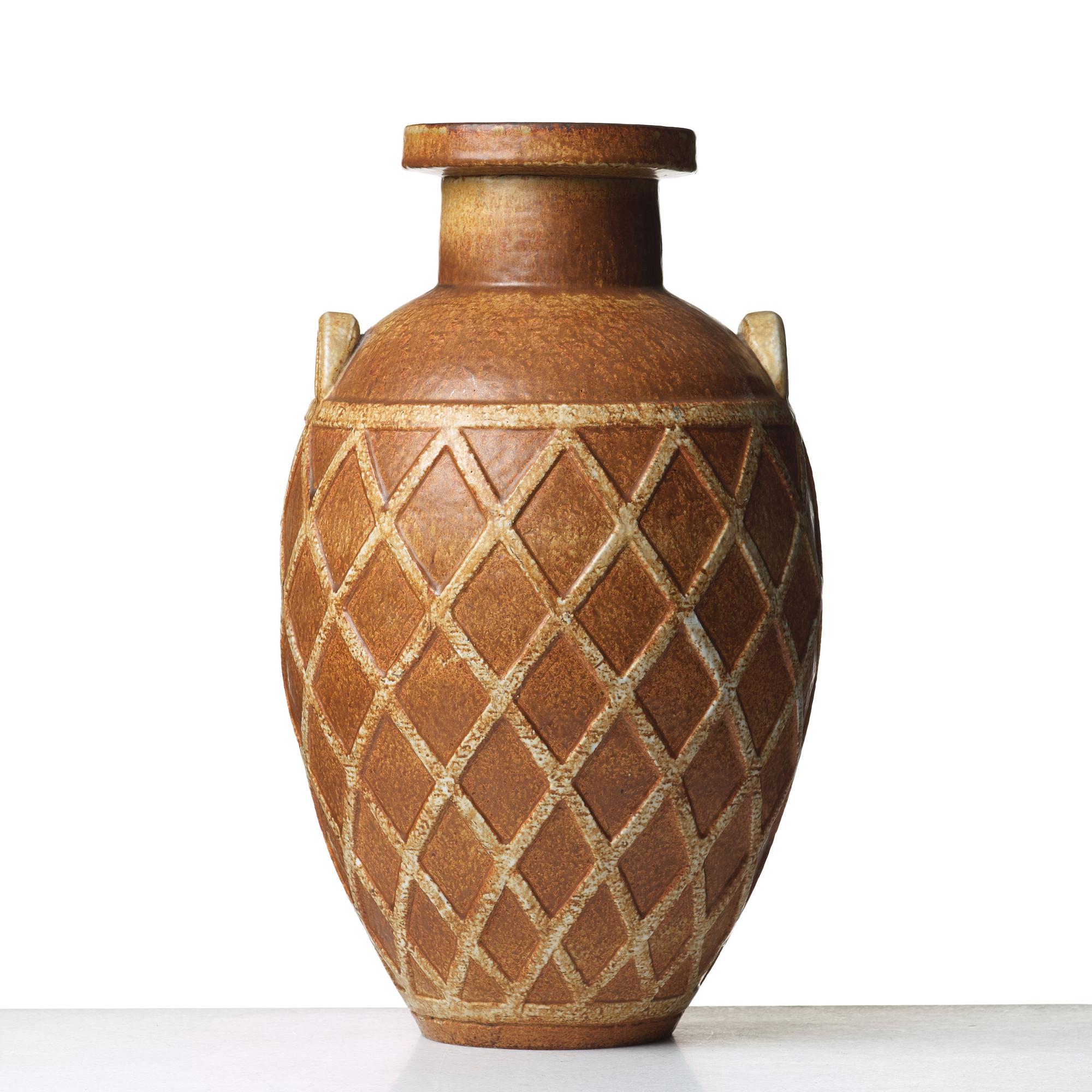 Gunnar Nylund, a stoneware floor vase, Rörstrand, Sweden 1950's.