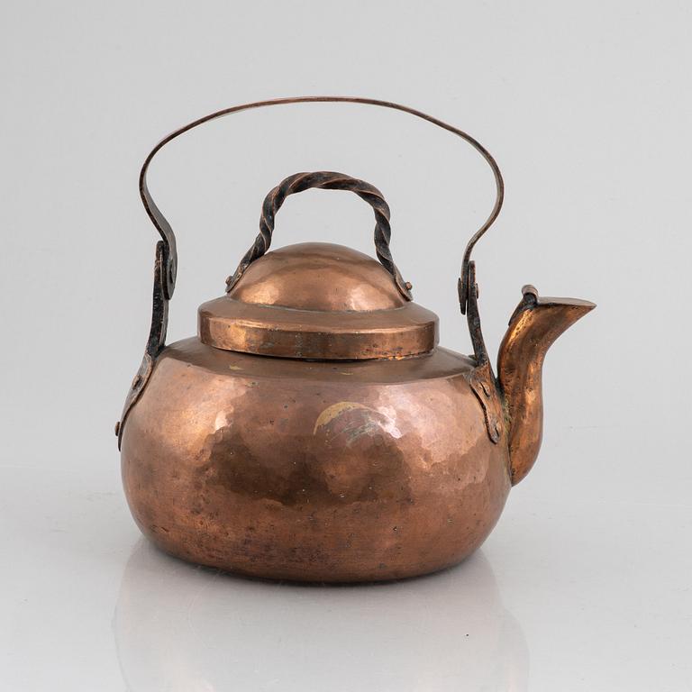 A Swedish copper coffee pot first half of the 19th century.