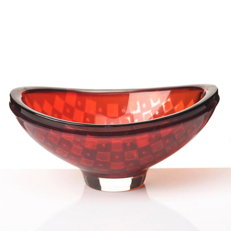 Sven Palmqvist, a "Ravenna" glass bowl, Orrefors, Sweden 1956.