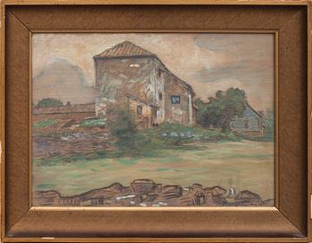NILS KREUGER, blandteknik, signerad och daterad aug 1915.