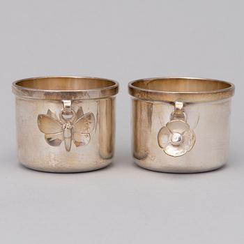 TWO SILVER BEAKERS, Tammisaari 1978.