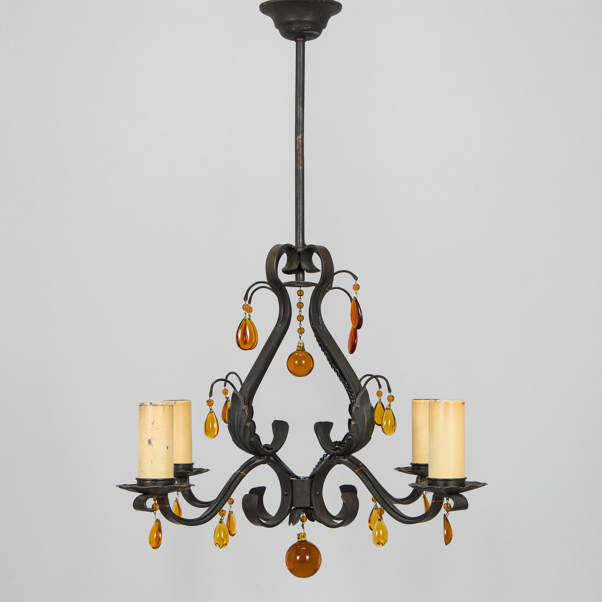 Paavo Tynell, a 1930's '1712' chandelier for Taito. Finland.