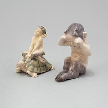 ROYAL COPENHAGEN, 2 porcelaine figurines.