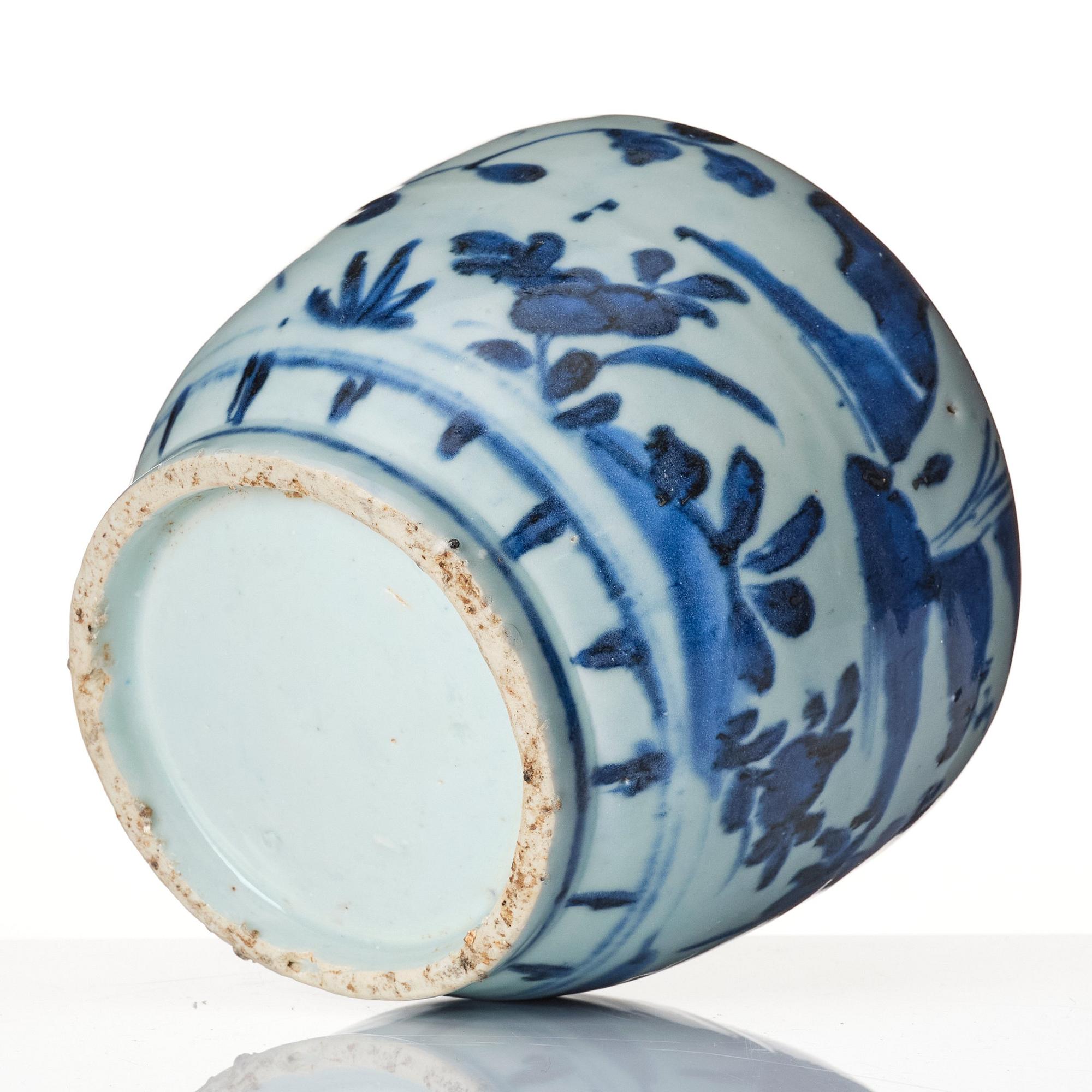 A blue and white jar, Ming dynasty (1368-1644).