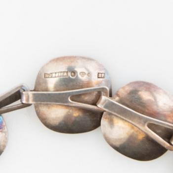 Atelier Borgila, necklace, silver with enamel, Stockholm, 1958.