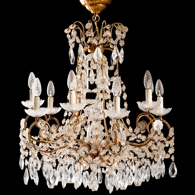 CHANDELIER, early 20th century. Total height 93 cm.