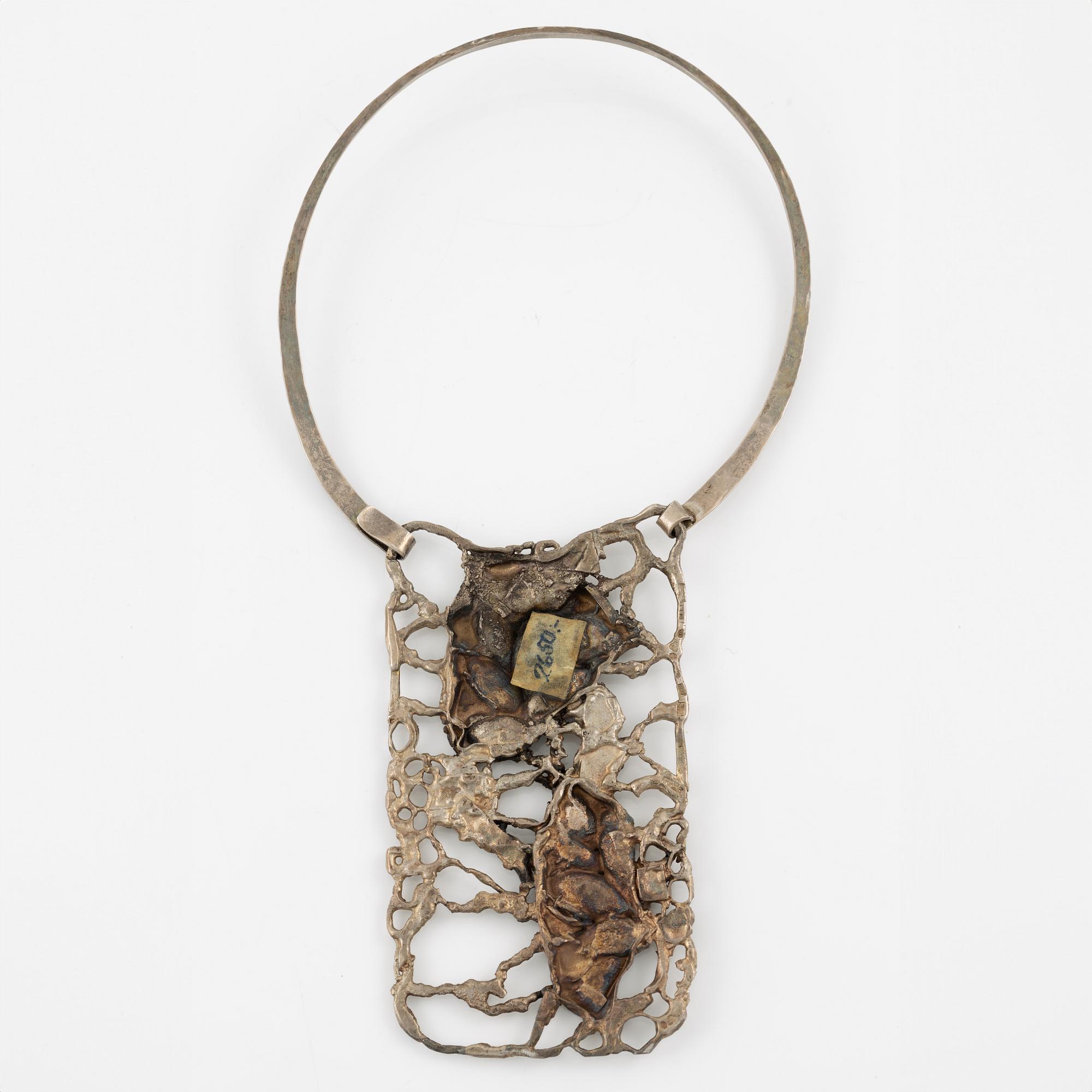 Lars Arby, collier, sterlingsilver, Göteborg 1976.