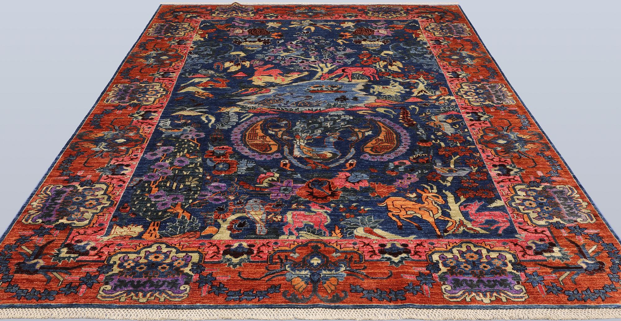 A figural Ziegler carpet, 299 x 204 cm.