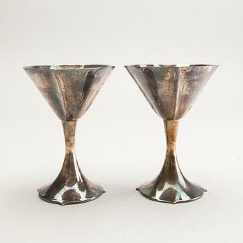 Sigvard Bernadotte, a set of 24 pcs EPNS cocktail and punch glasses.