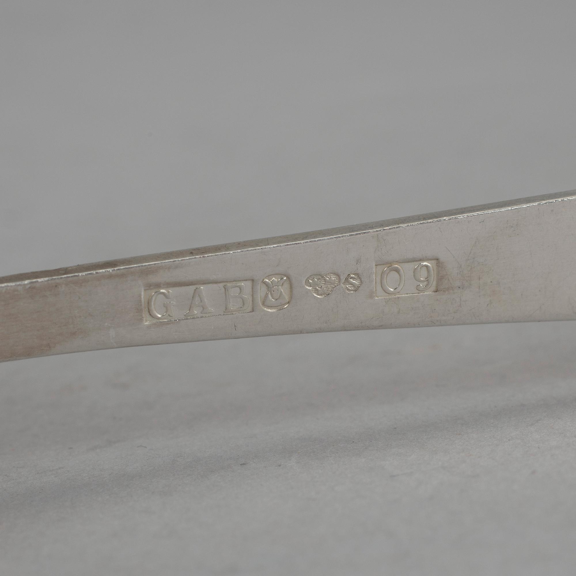 BESTICKSERVIS, 56 delar, silver, Rosenholm, GAB, Stockholm, 1960-tal. Totalt vikt 2101 g.