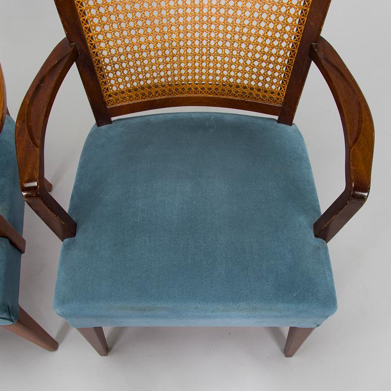 Nojatuoleja, 4 kpl, 1900-luvun puoliväli.