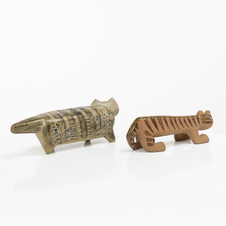 Lisa Larson, figurines, 2 pcs, stoneware, Gustavsberg.