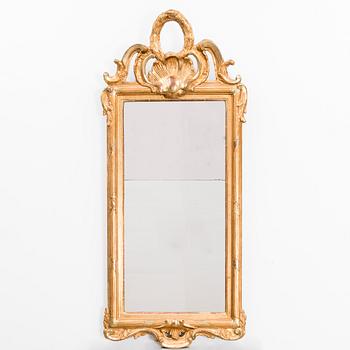 A MIRROR BY PEHR LJUNG (1743-1819), signed and hallmarked 1776, Stockholm, rococo.