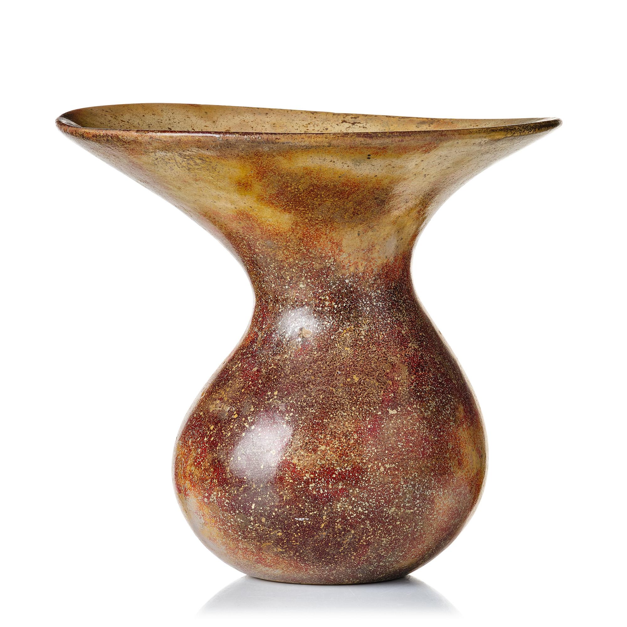 Hans Hedberg, a faience vase, Biot France.