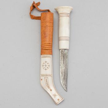 A traditional sami knife probably by Magnus Fankki in Kaitum.