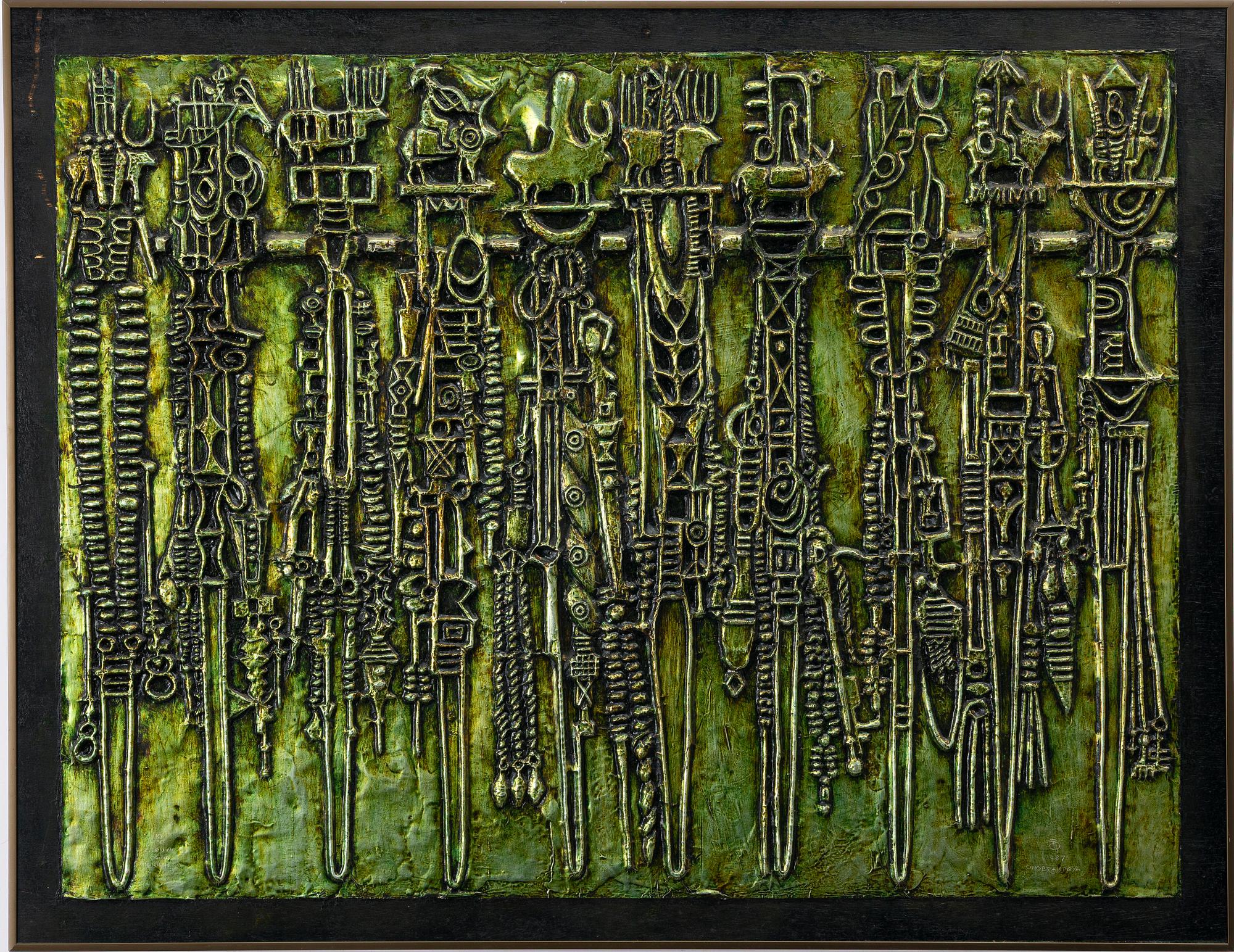 Bruce Onobrakpeya, "Odjevwe ogba erhue".